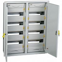 Распределительный шкаф PRO 96 мод., IP31, встраиваемый, сталь, серая дверь |  код. MKM15-V-2X48-31-ZU |  IEK